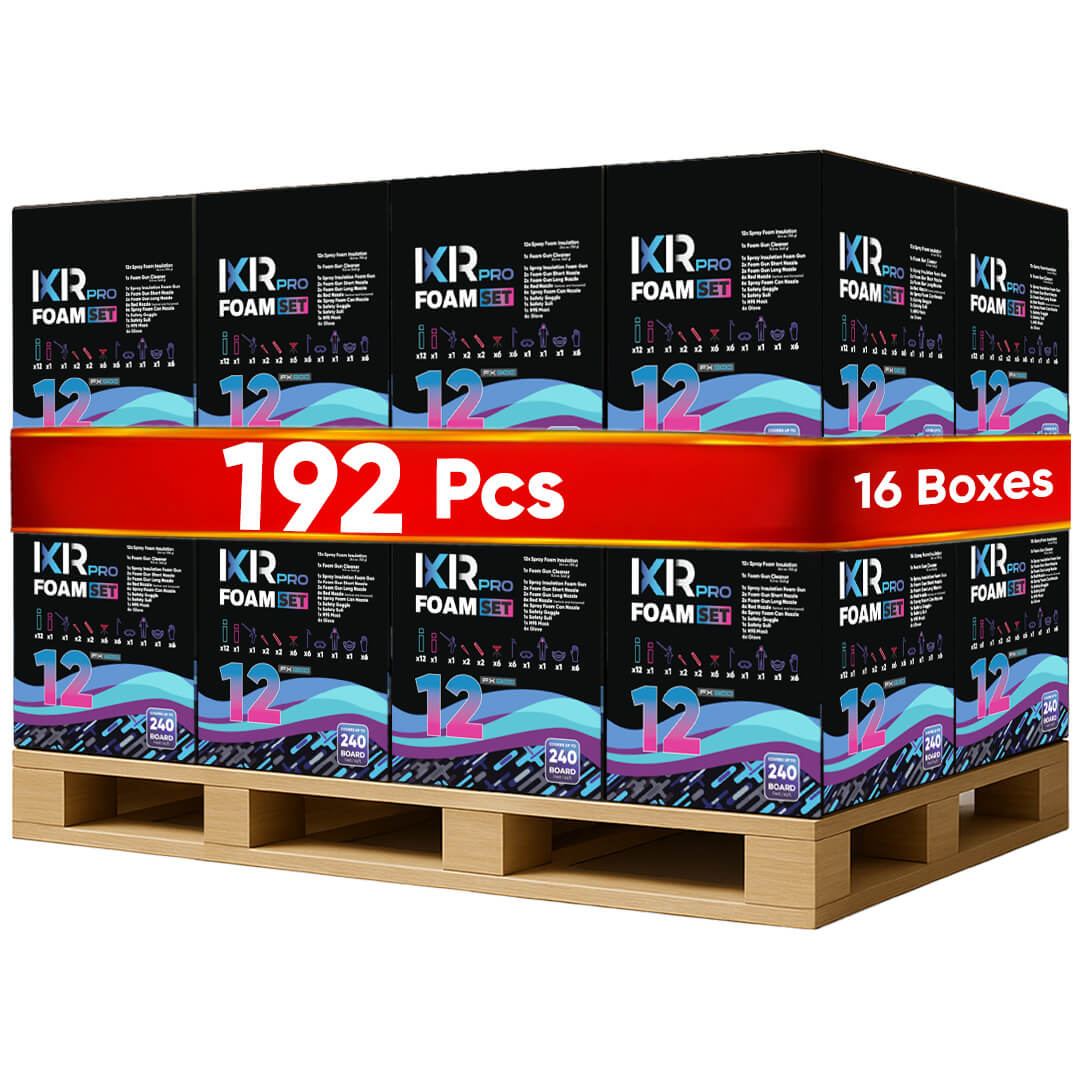 Spray Foam Insulation Kit 192 Pcs (16 Boxes x 12 Pcs Kits)