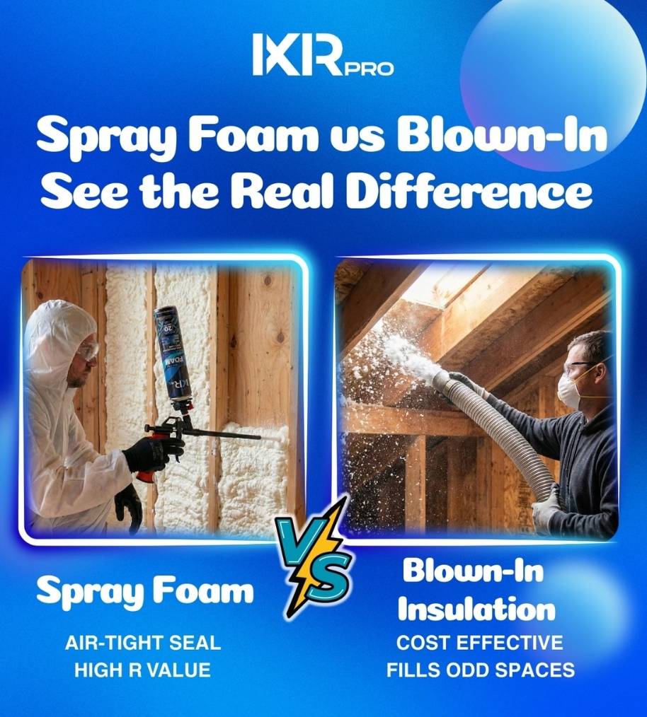 Spray Foam Insulation vs Blown-In Insulation: Which Option Makes More Sense for Your Home?