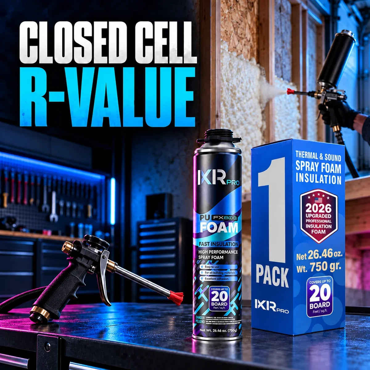 Closed Cell Spray Foam R-Value: Choosing a Kit for Garages and Basements