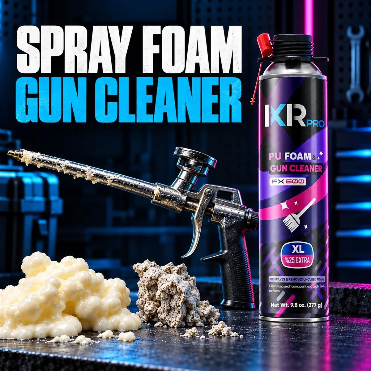Spray Foam Gun Cleaner: Uncured vs. Cured Foam and What Actually Works