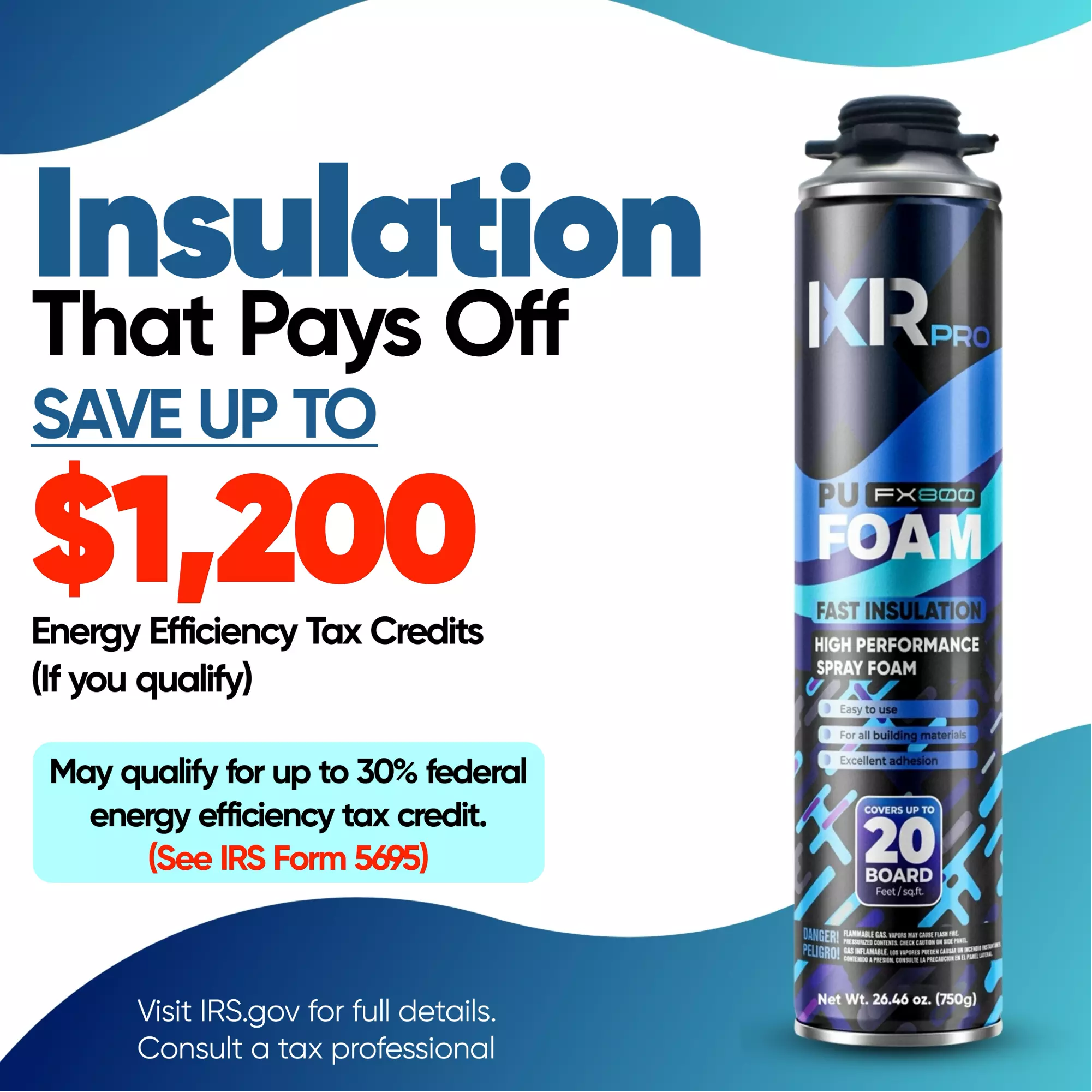 IXIRPRO Spray Foam Insulation Kit