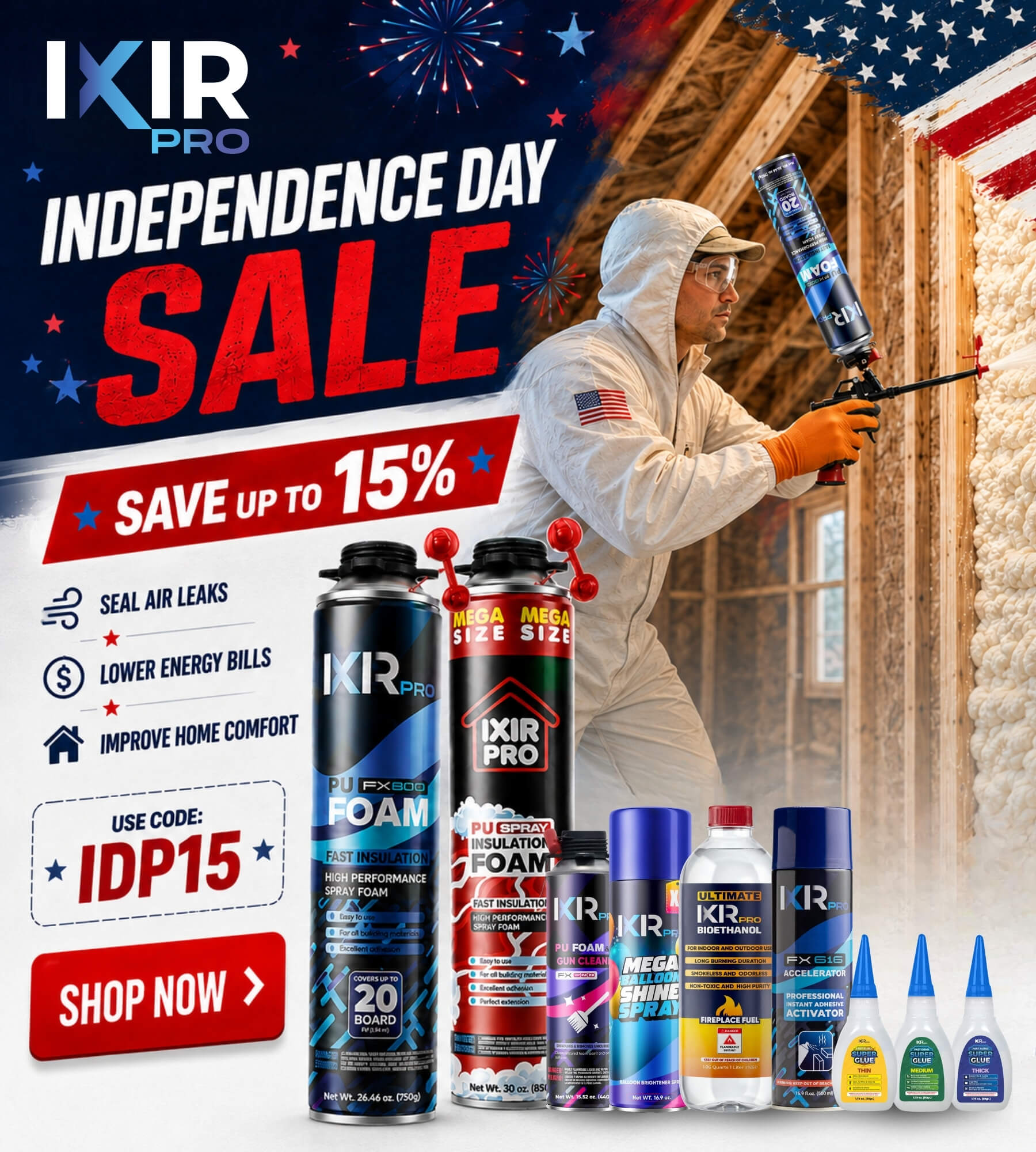 Shop Premium Foam Sprays, CA Glue & Balloon Shine Spray | ixirpro