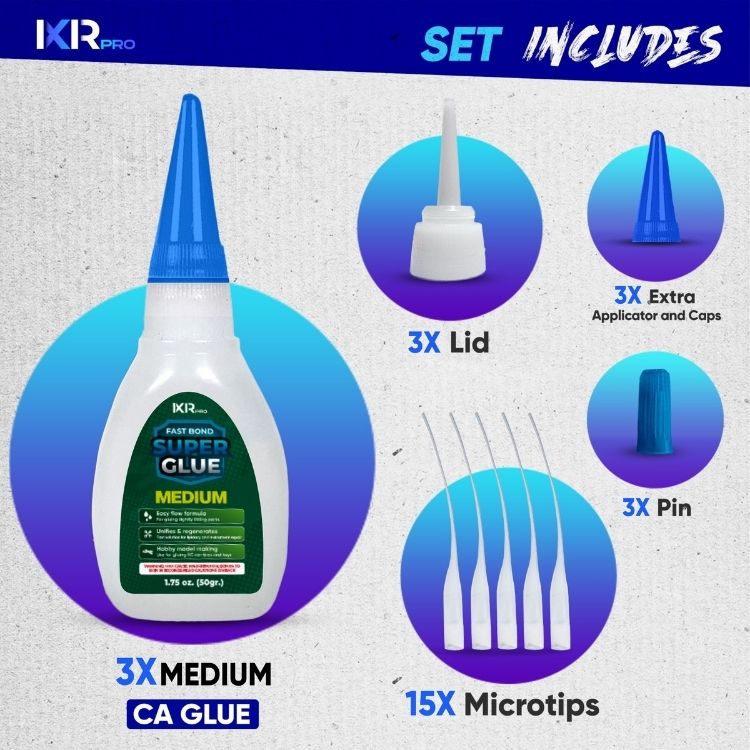 CA Glue Medium Viscosity Kit (3x1.75 oz.)
