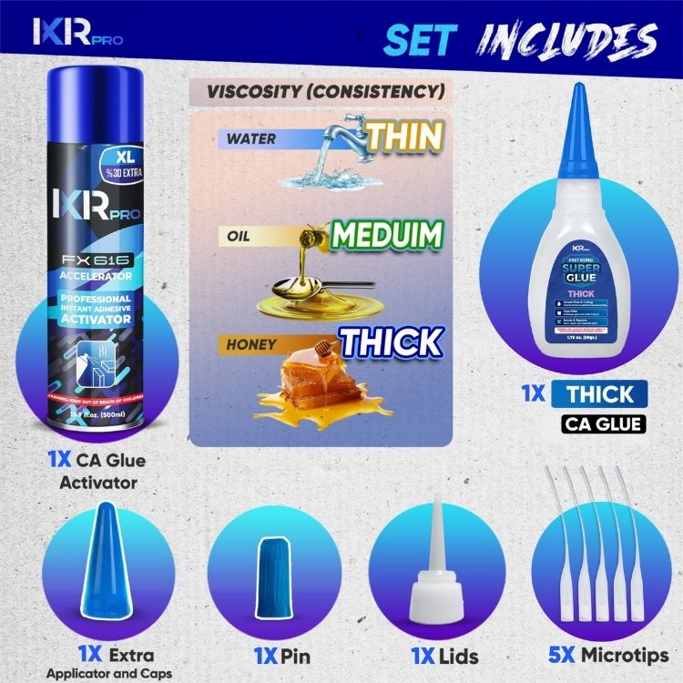 CA Glue Thick Viscosity and Activator