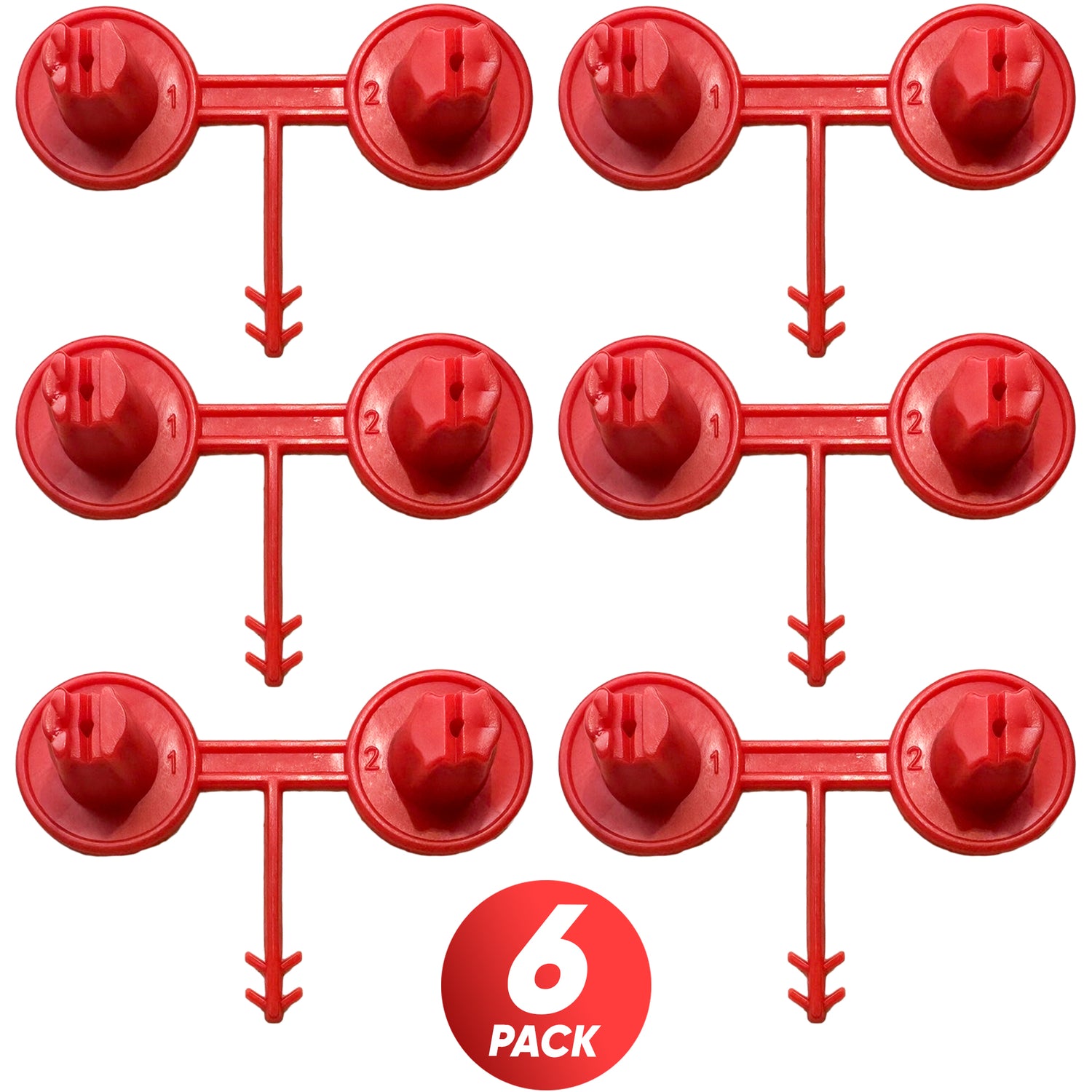 Red Nozzle Set (1-2)(Vertical - Horizontal) for Spray Foam Gun, Precision Wedge Spray for Vertical & Ceiling Coverage, Durable Foam Gun Nozzles for Walls, Partitions, and Overhead Applications - ixirpro