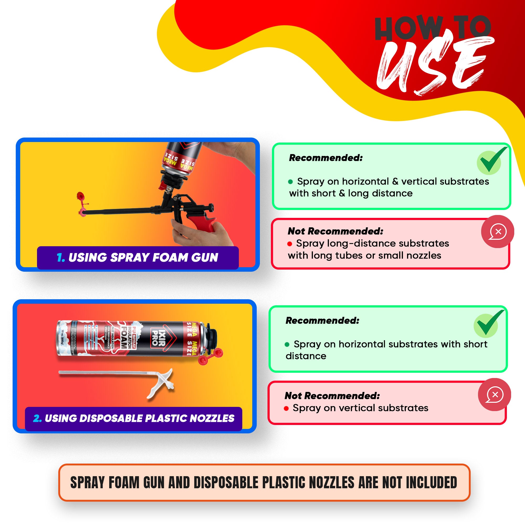 ixirpro Spray Foam Insulation Can (3 x 26.46 oz. / 750 g) Expanding Foam Sealant, Closed Cell Spray Insulation, High Density, Walls Ceiling Windows Doors